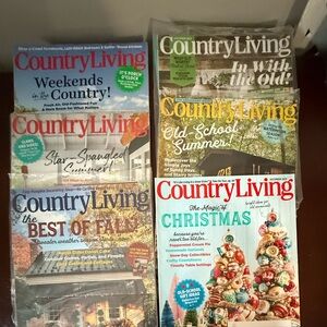 Country Living Magazine Lot – Seasonal Issues (Fall, Christmas, Summer & More)